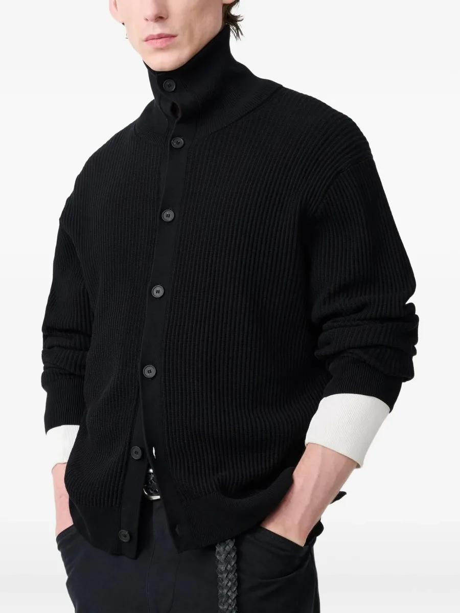 Oran high-collar 12-gauge knit cardigan 5