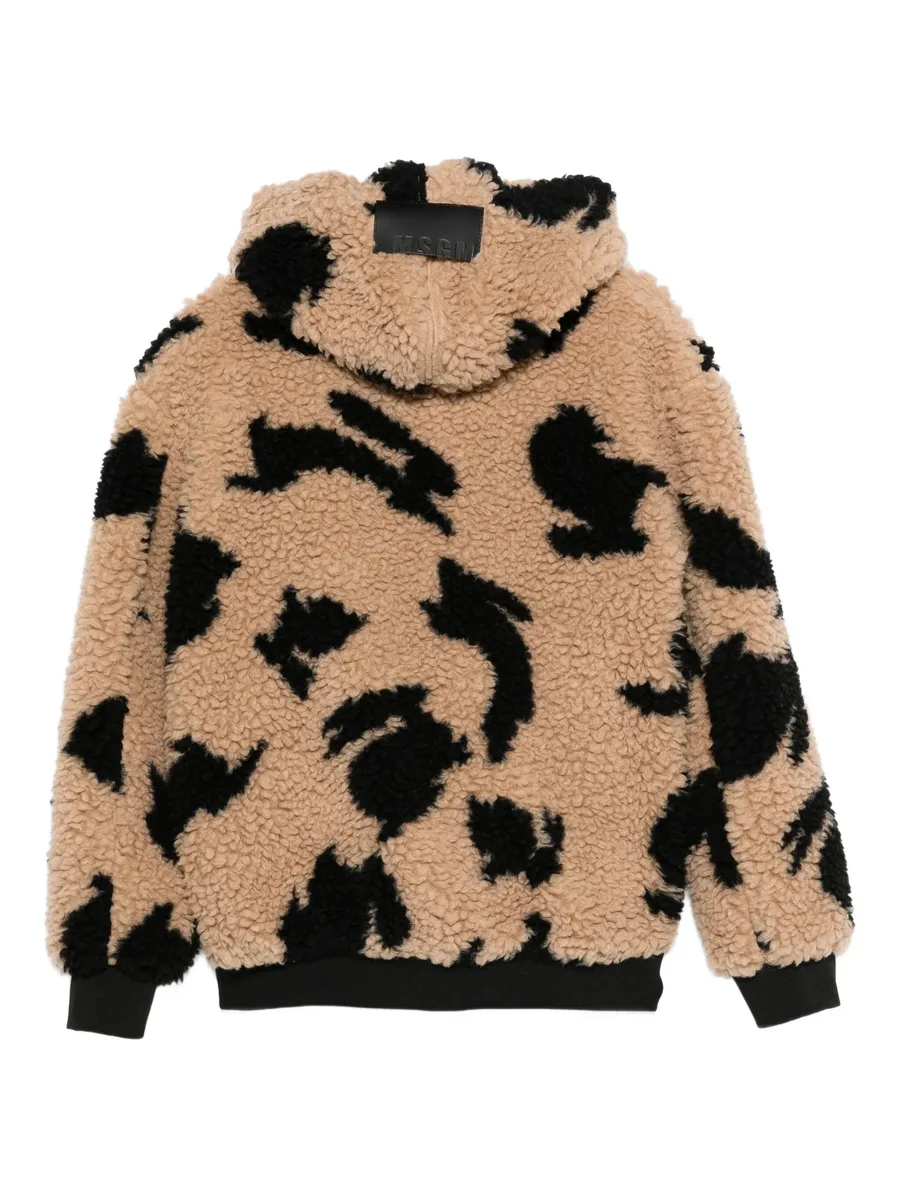 rabbit-print hooded jacket 3