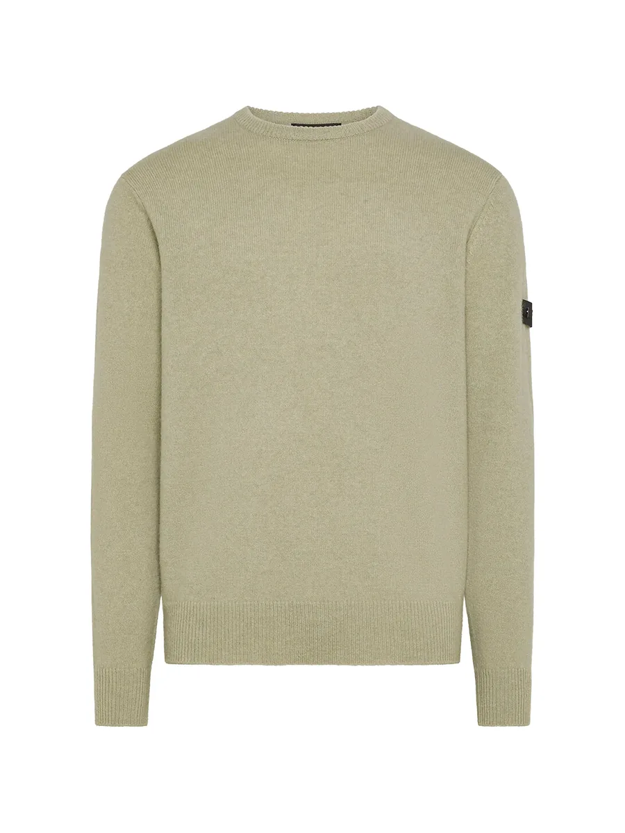 logo-patch crew-neck sweater 1