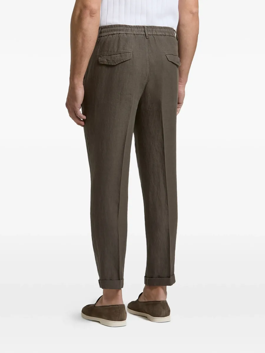 drawstring-waist pleated trousers 5