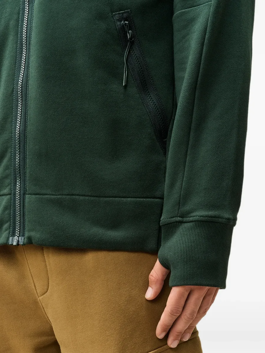 diagonal raised fleece Goggle zip sweatshirt 5