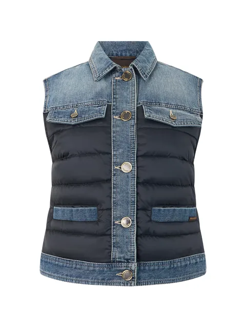 quilted panelled gilet