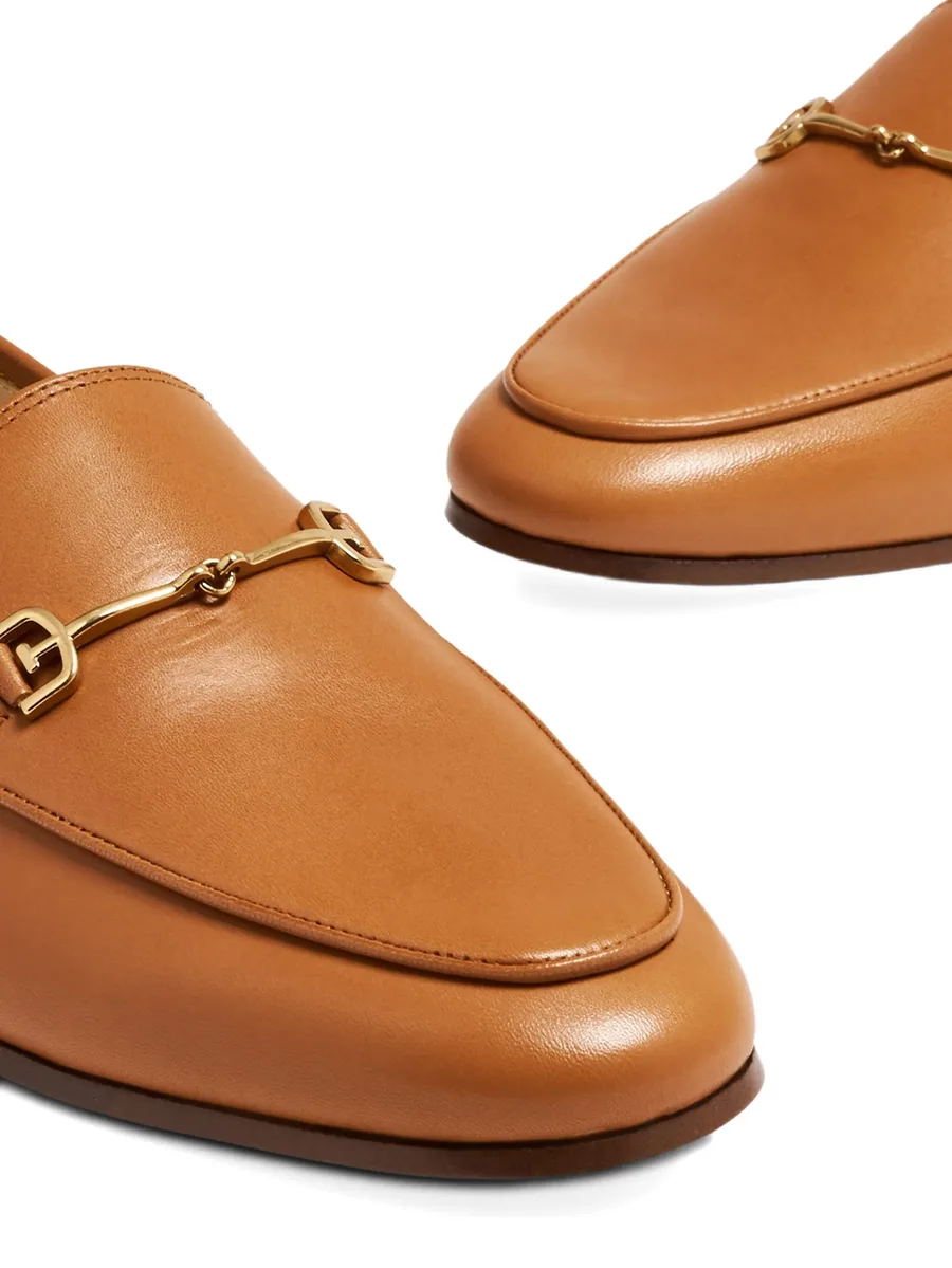 Loraine Bit metallic-horsebit leather loafers 8