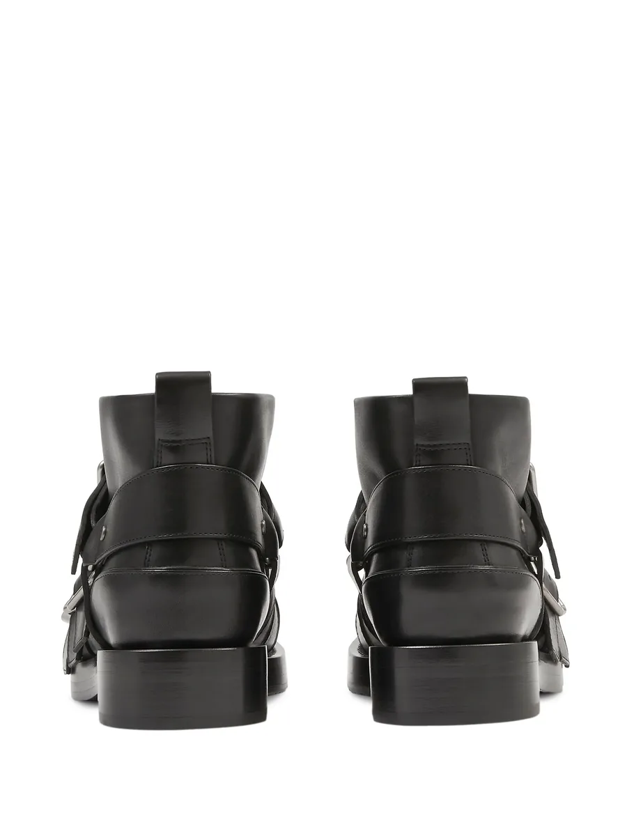 buckled leather biker boots 5