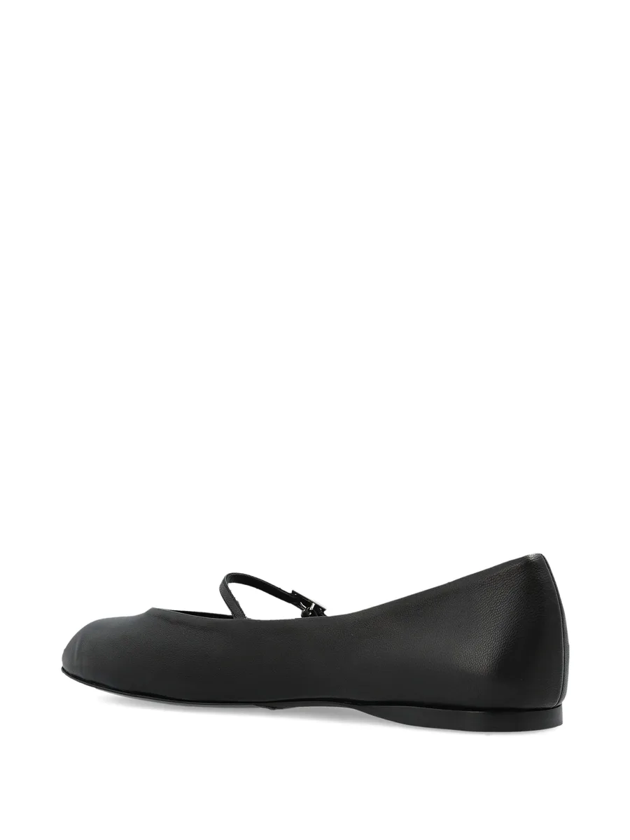 buckle-strap leather ballet flats 5