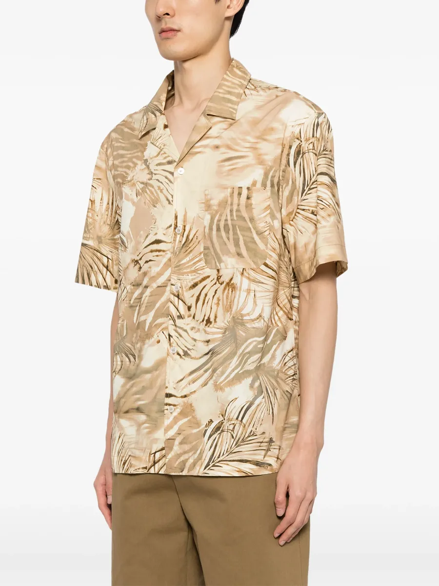 botanical-print poplin shirt 5
