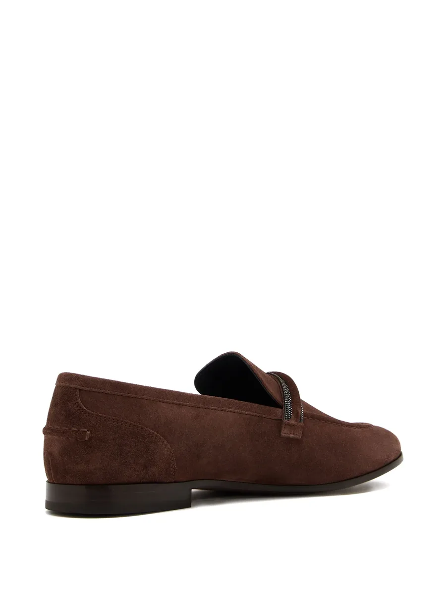 beaded-embellished suede loafers 7