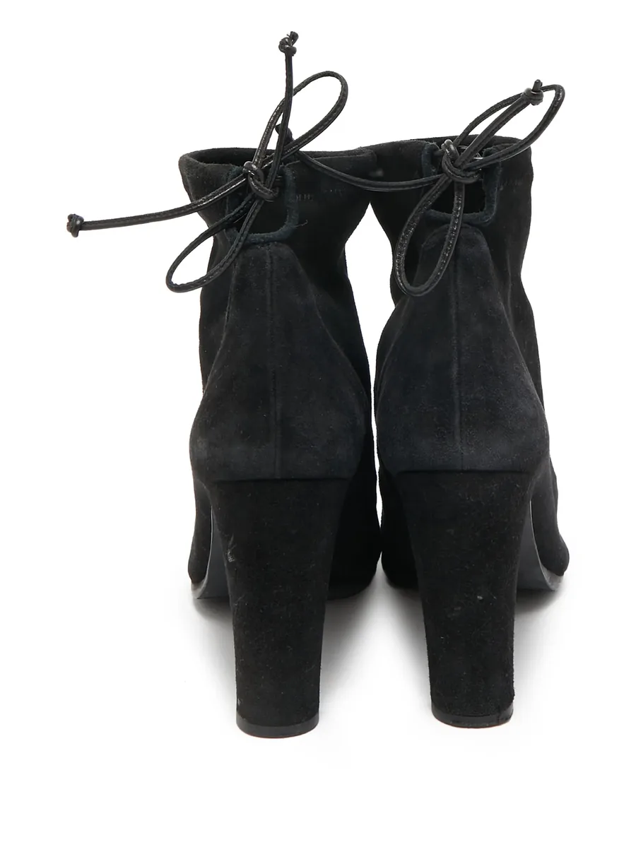 100mm suede back tie boots 7