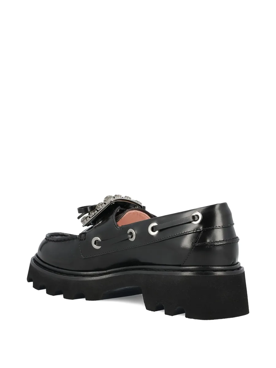 crystal-embellished boat loafers 8