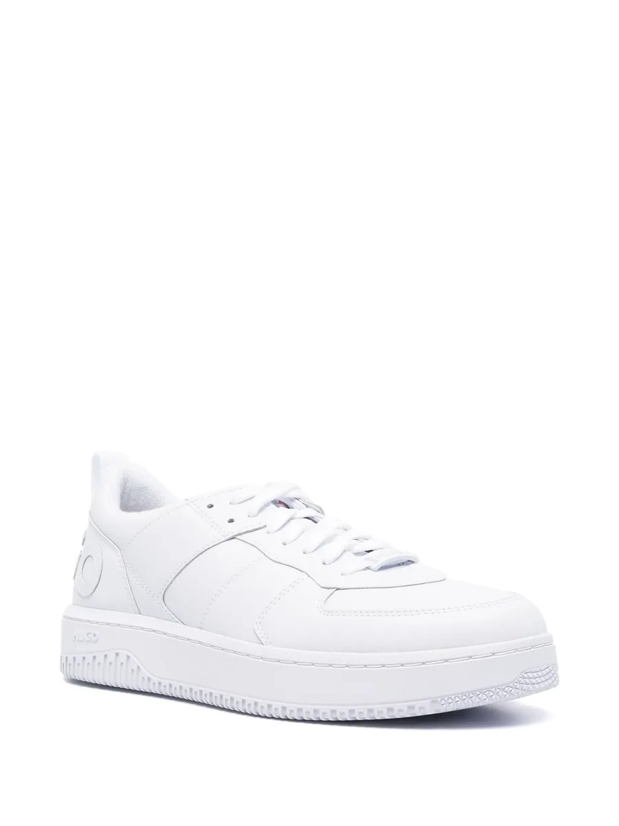 logo-embossed lace-up sneakers 3
