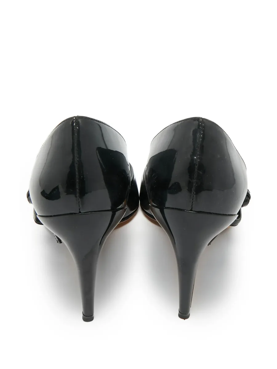 peep-toe bow-detail pumps 3