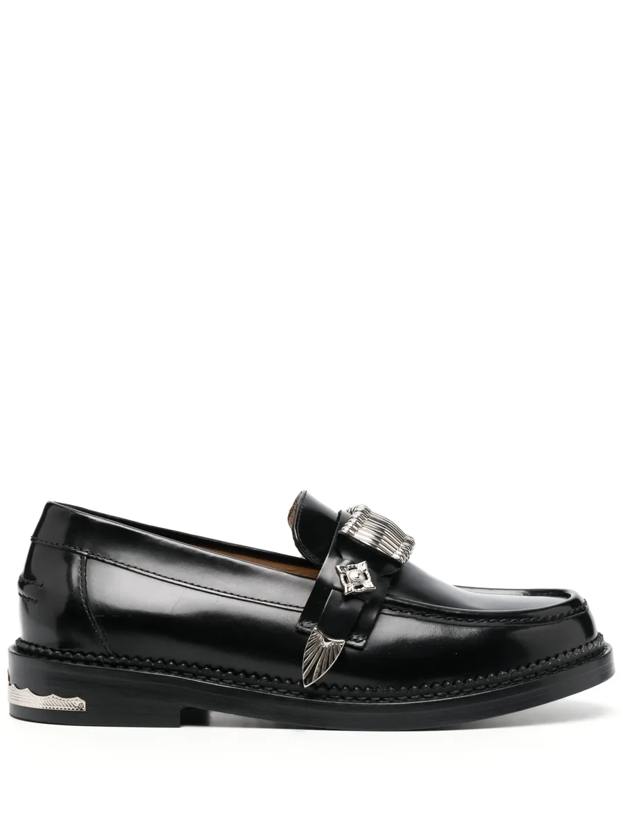 buckle-detail leather loafers 1