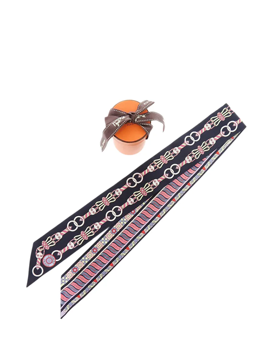 2001-2020 Harnais En Rosace Silk Twilly Scarf scarves 5