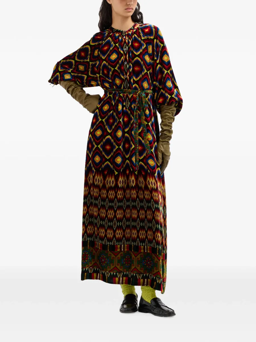 Kanada geometric-print maxi dress 2