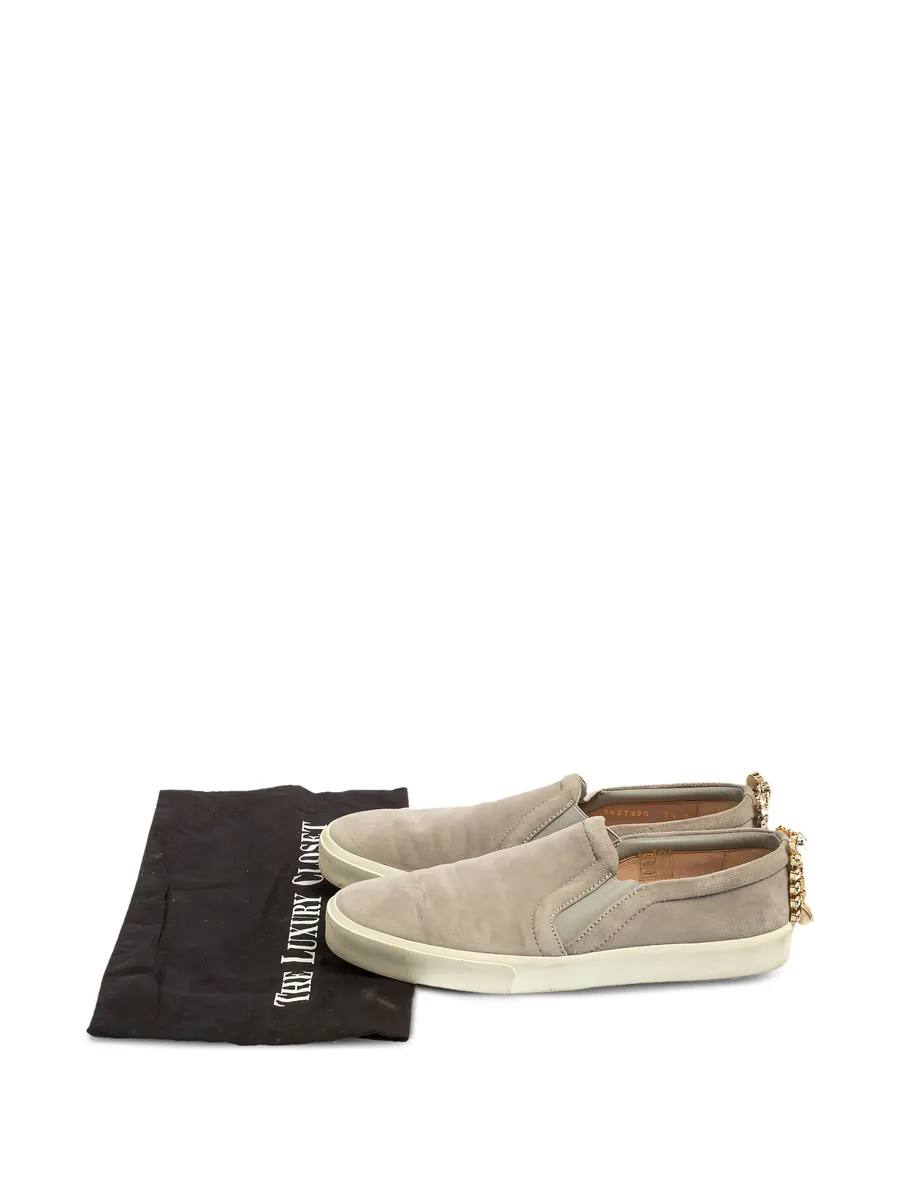 pre-owned Harlow suede slip-on sneakers 14