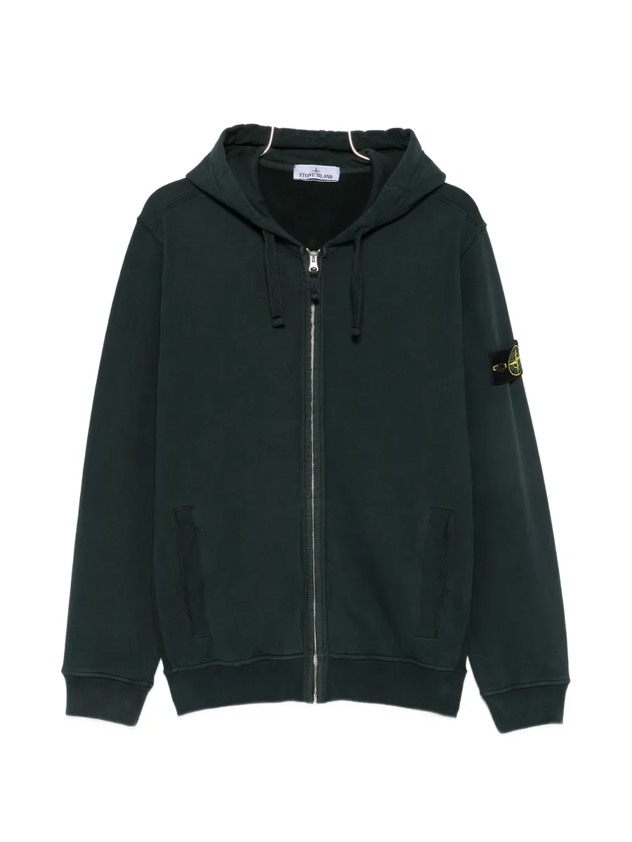 logo-patch zip-up hoodie 1