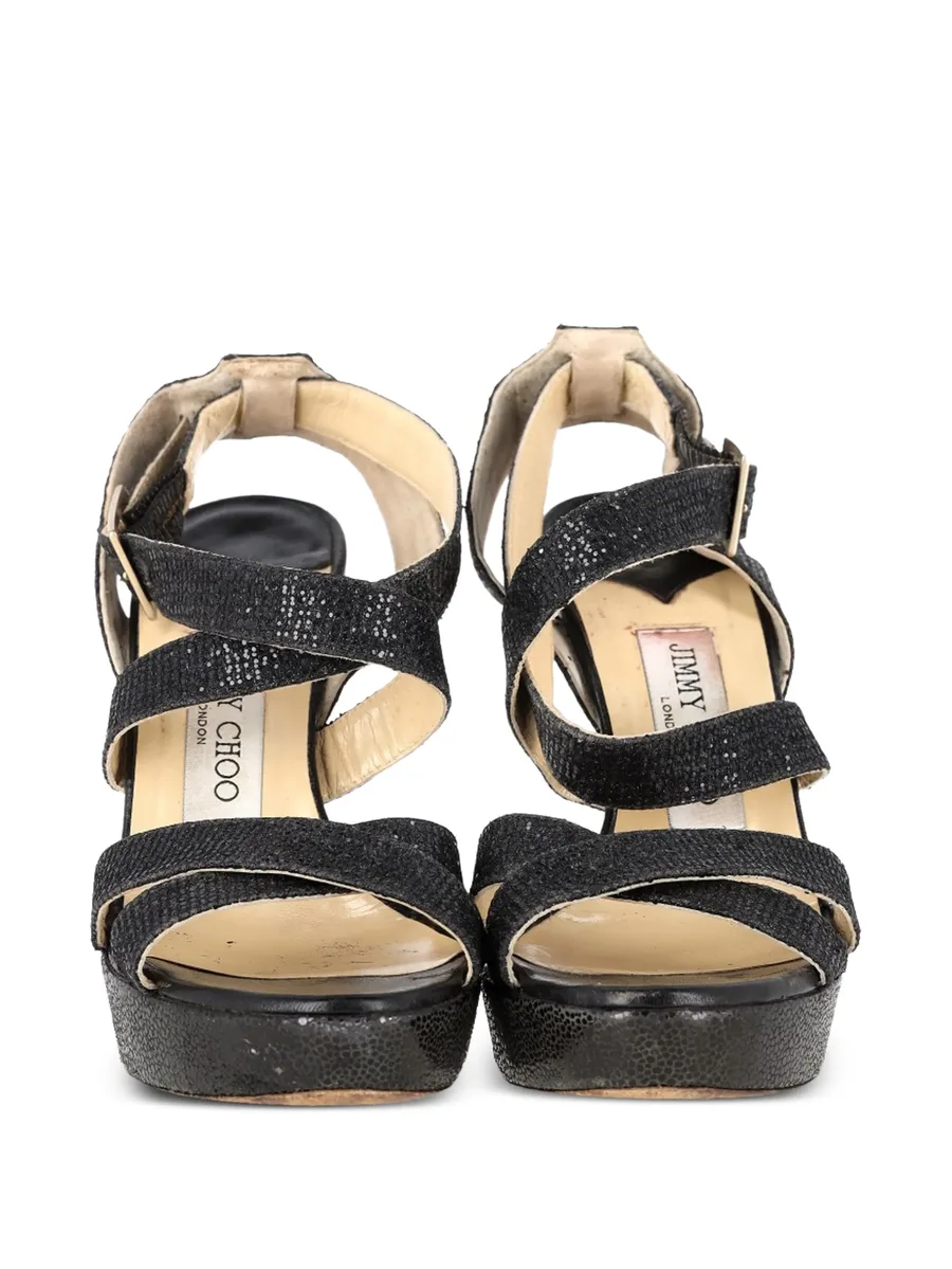glittered platform sandals 5