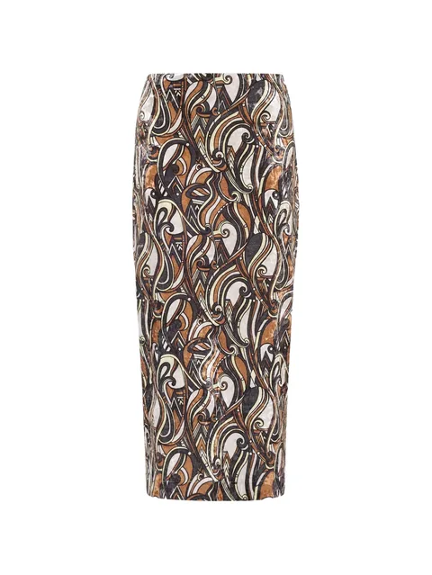 Ranat swirl-print midi skirt