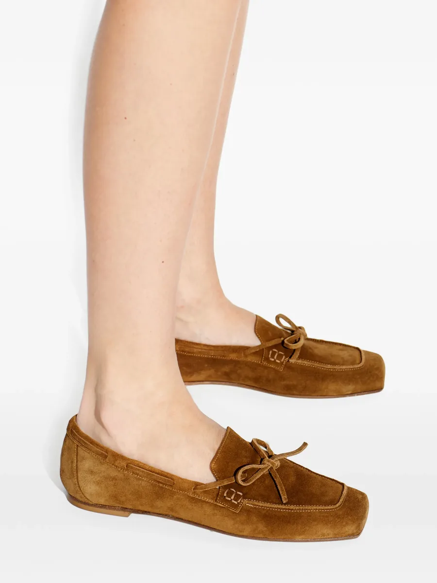bow-detail suede loafers 10