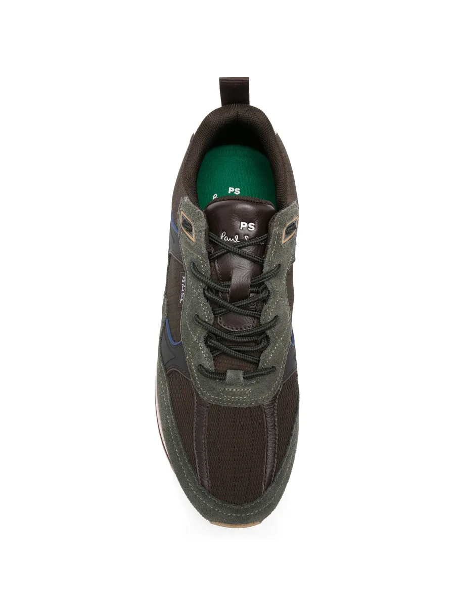 lace-up panelled sneakers 8