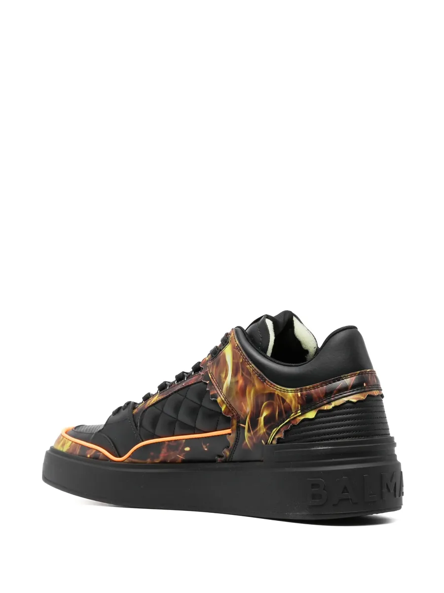B-Court flame-print leather sneakers 6