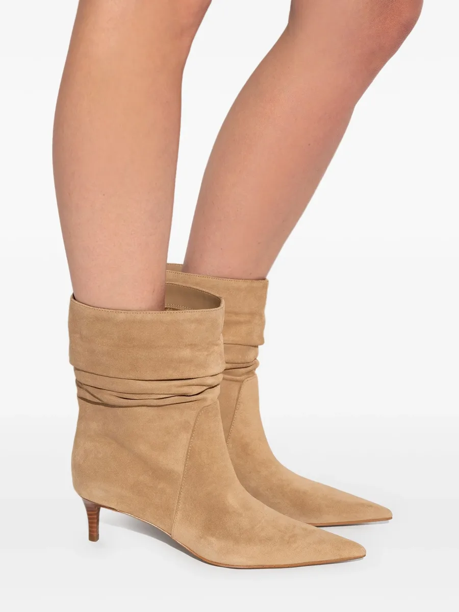 50mm ruched pointed-toe boots 7