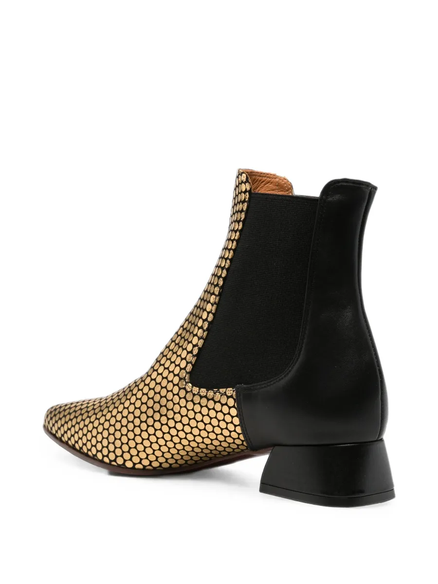 Helix polka-dot leather ankle boots 3