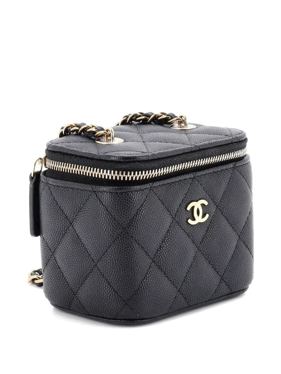 мини-сумка Classic Vanity Case with Chain Quilted Caviar Mini 5