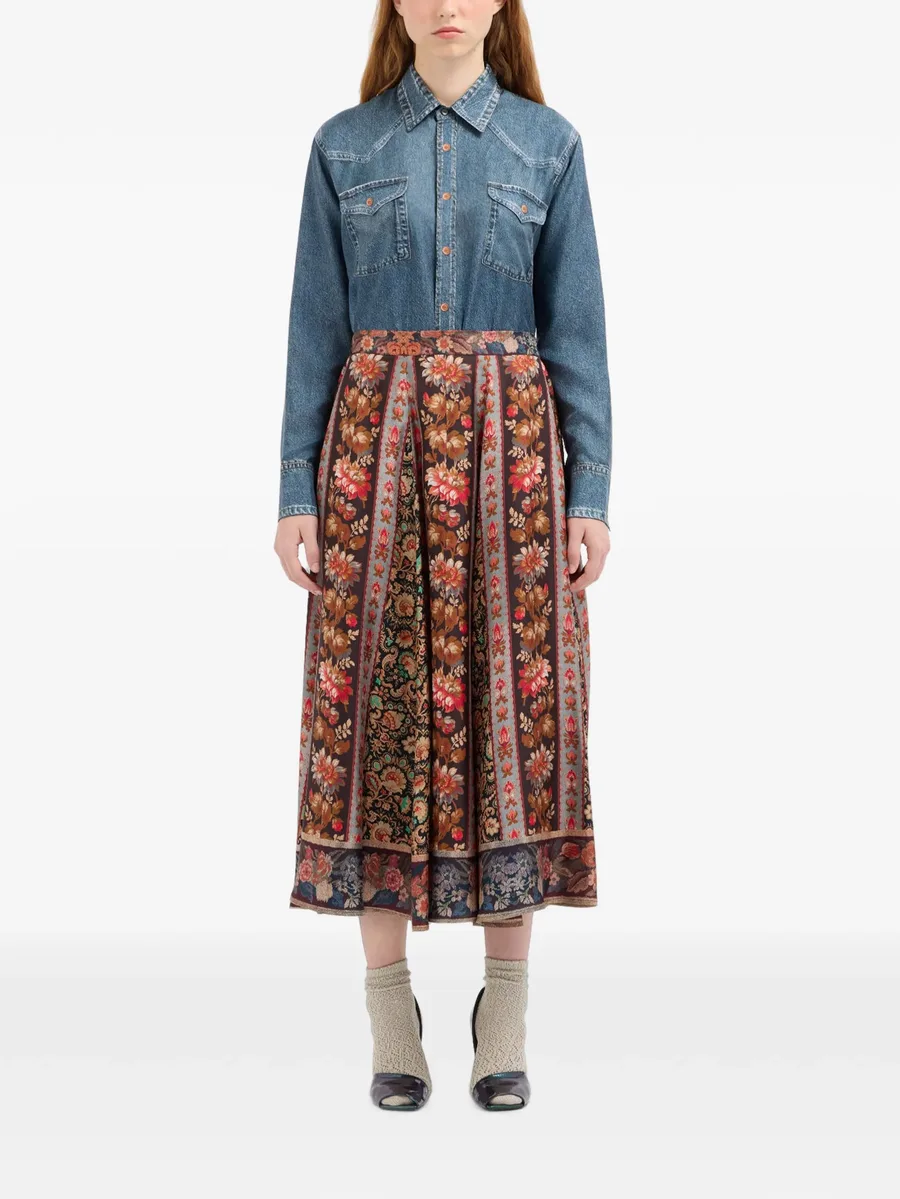 Aloe floral-print midi skirt 2