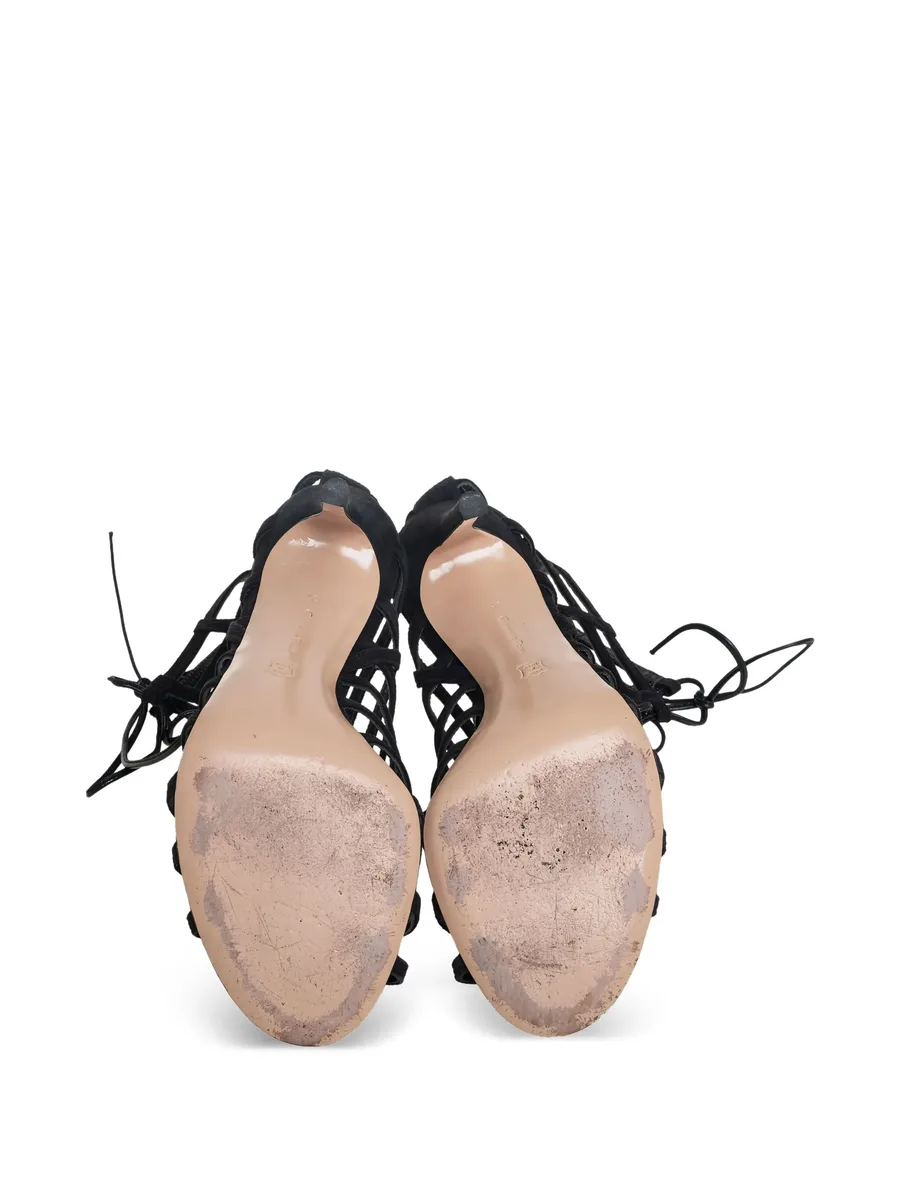 2024 110mm caged lace-up sandals 10