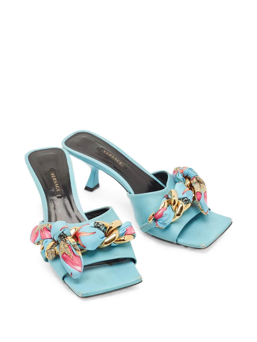 Medusa chain-link heeled sandals 8
