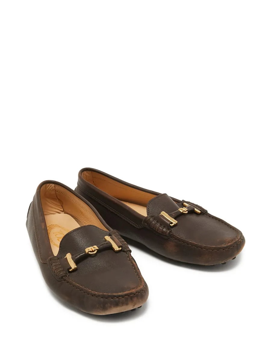 pre-owned leather loafers 5