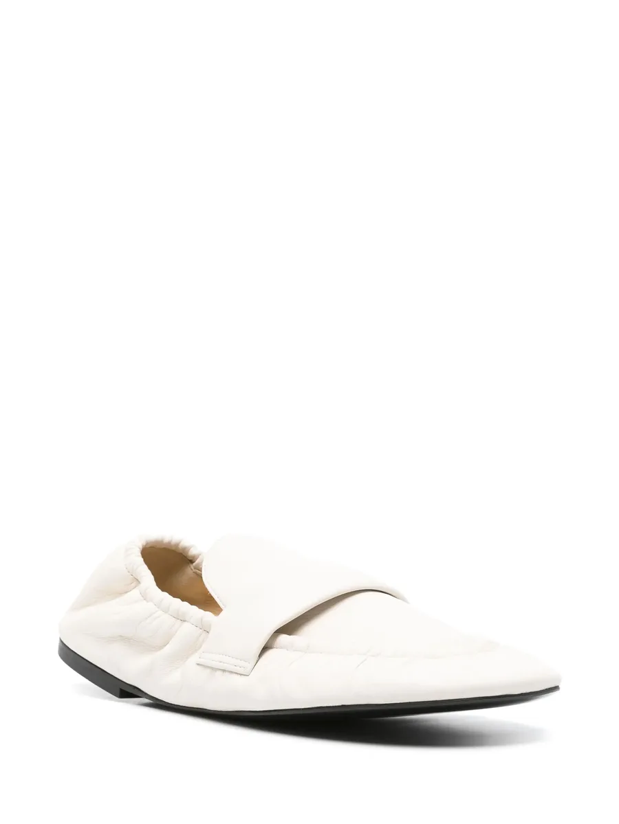 Glove leather flat loafers 3