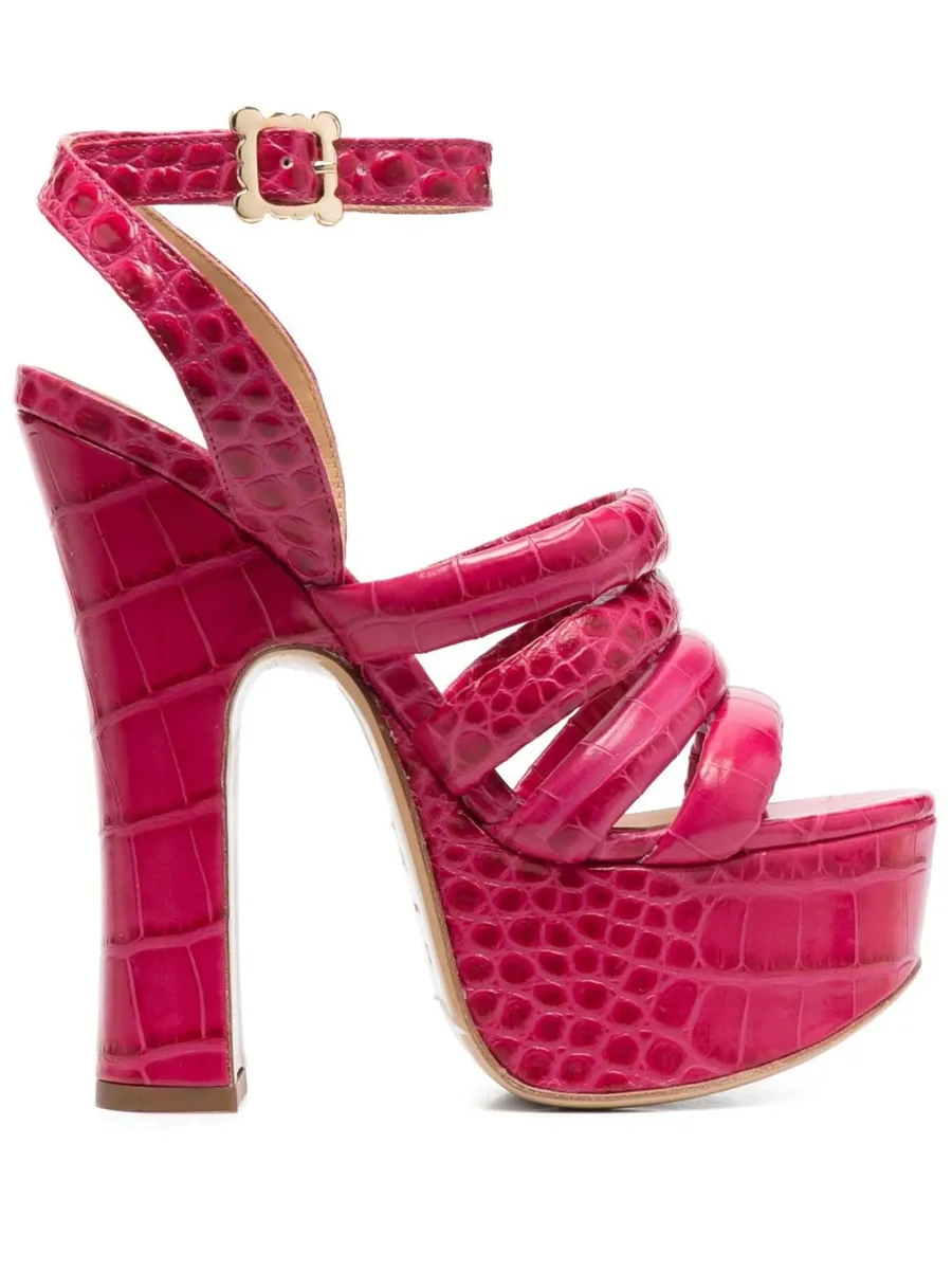 150mm crocodile platform sandals 1