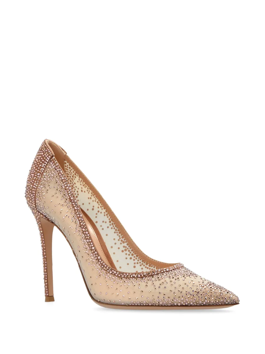 Rania 100mm leather pumps 4