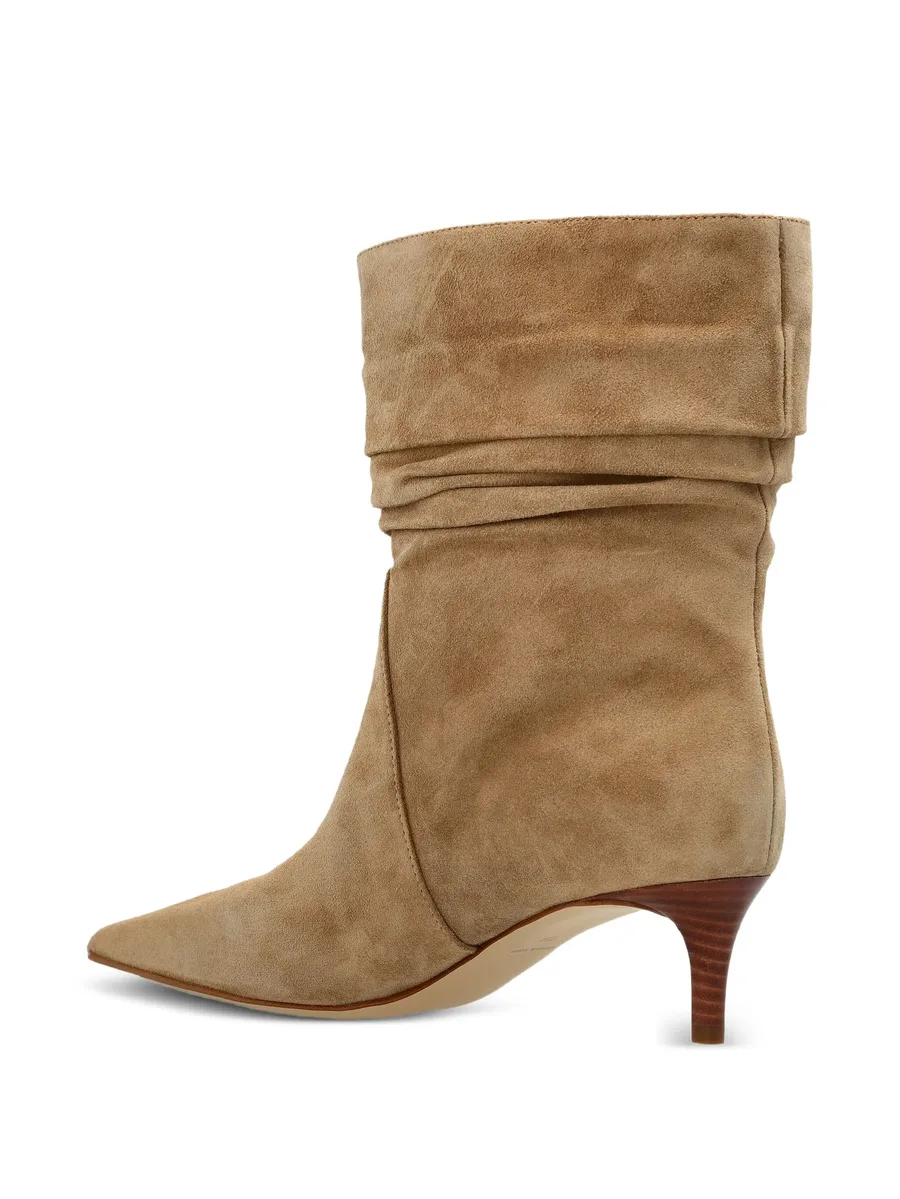 50mm ruched pointed-toe boots 5
