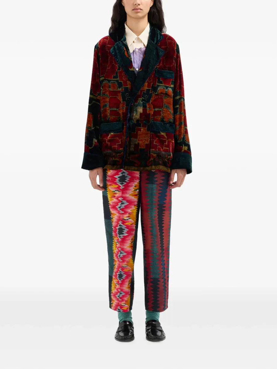 Kanpur geometric-print buttoned blazer 2