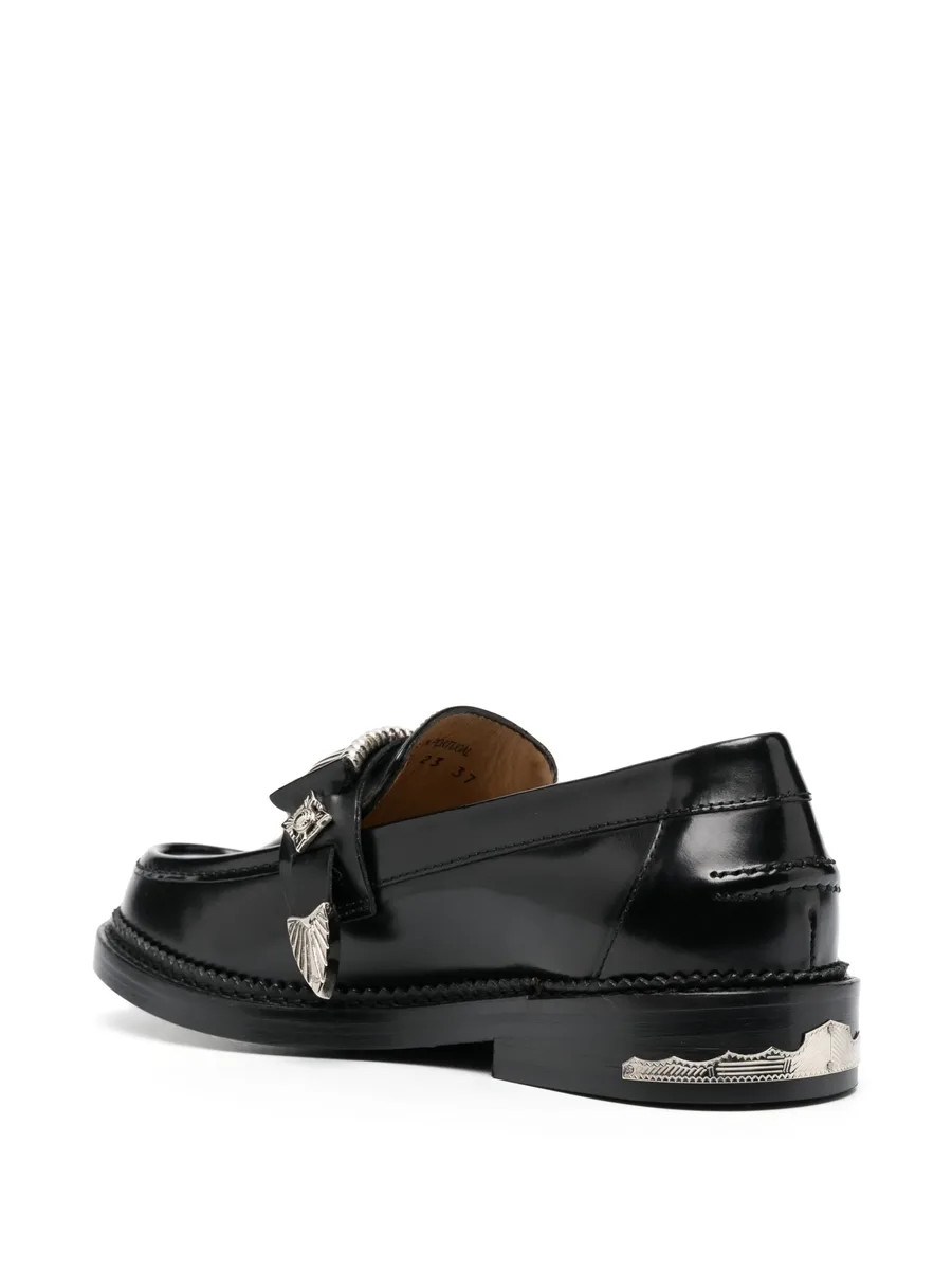 buckle-detail leather loafers 5