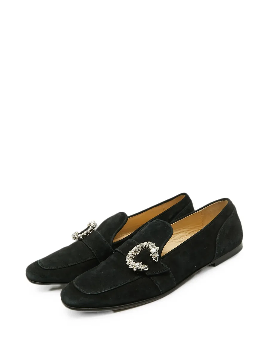 Mani crystal-buckle loafers 3