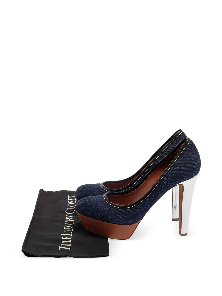 pre-owned 125mm denim pumps 14