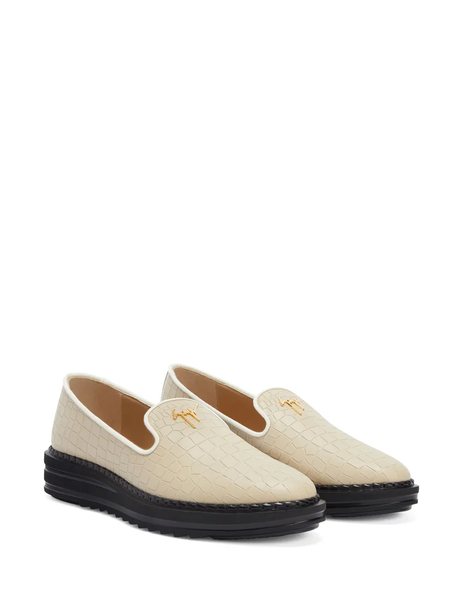 Tim logo-lettering loafers 3