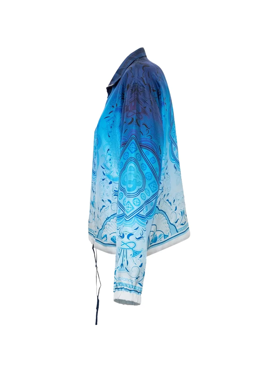 blue gradient Egyptian Rug silk track jacket 3