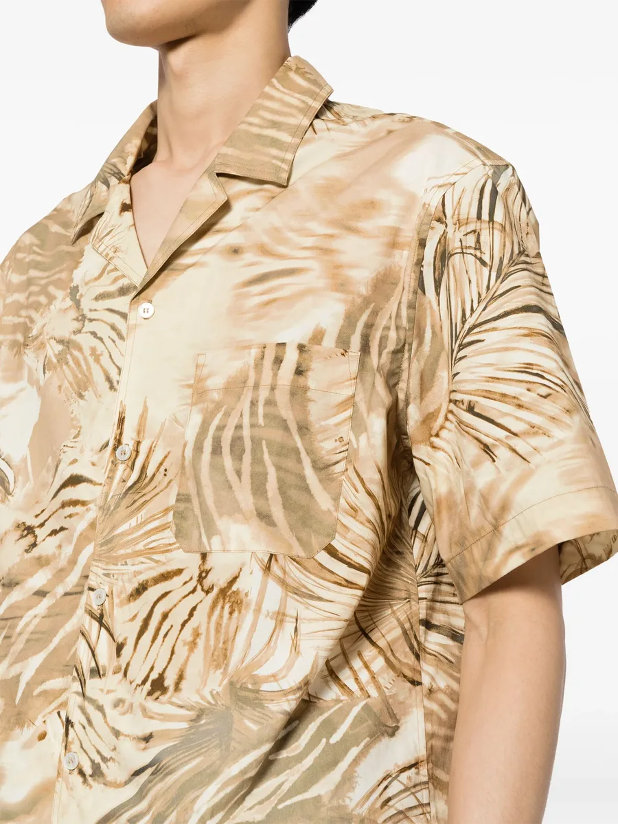 botanical-print poplin shirt 10