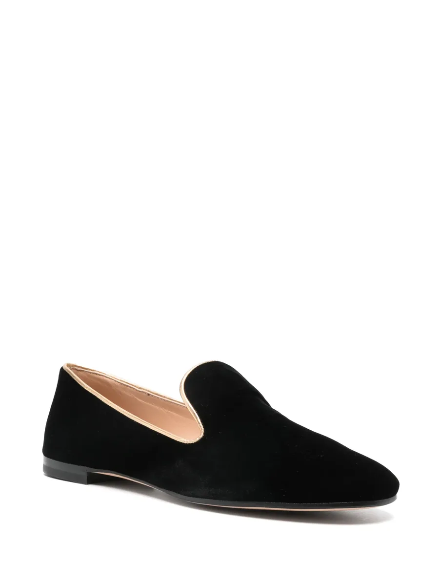 trim calf suede loafers 3