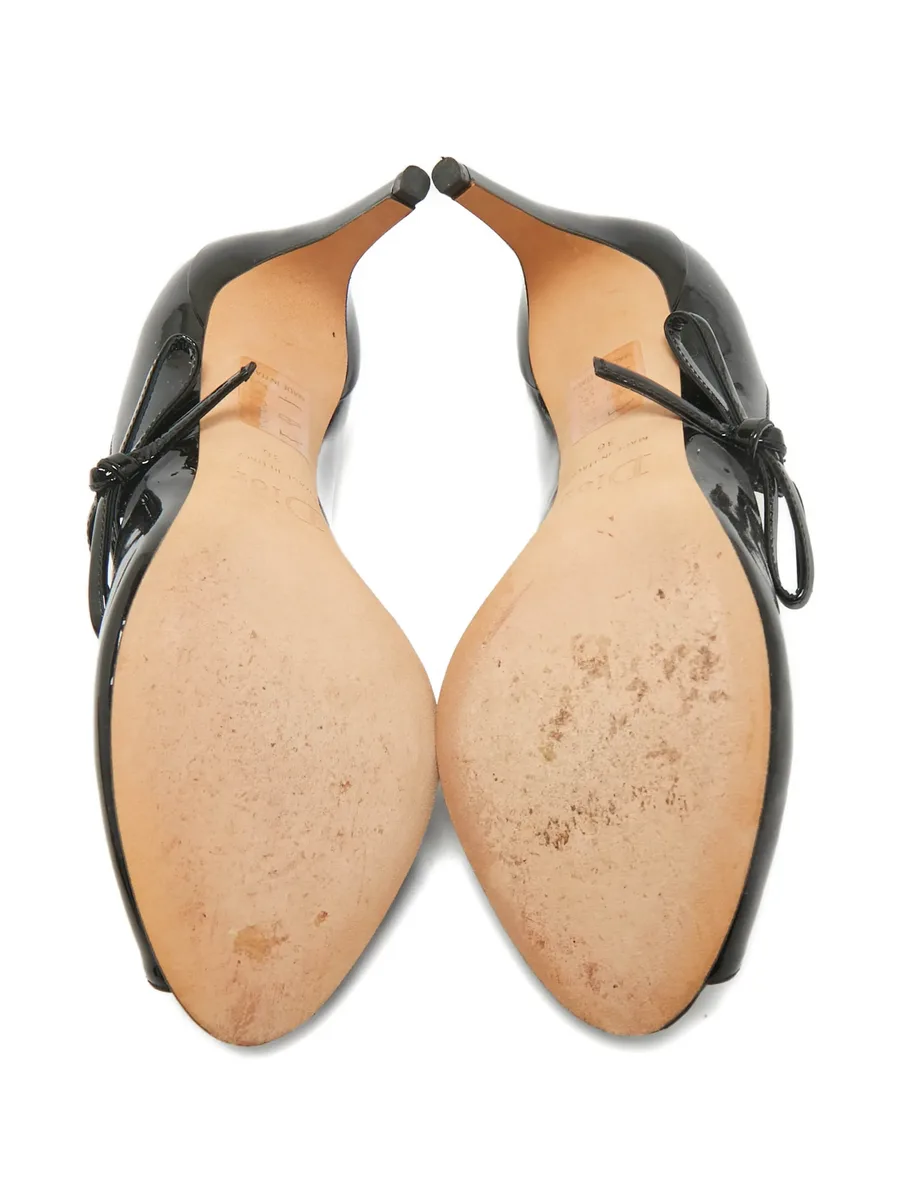 peep-toe bow-detail pumps 6