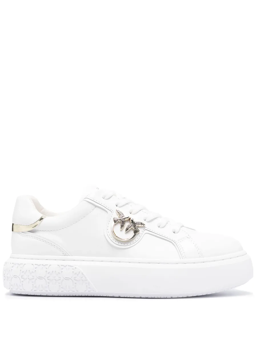 high-soled flatform sneakers with metal logo 1