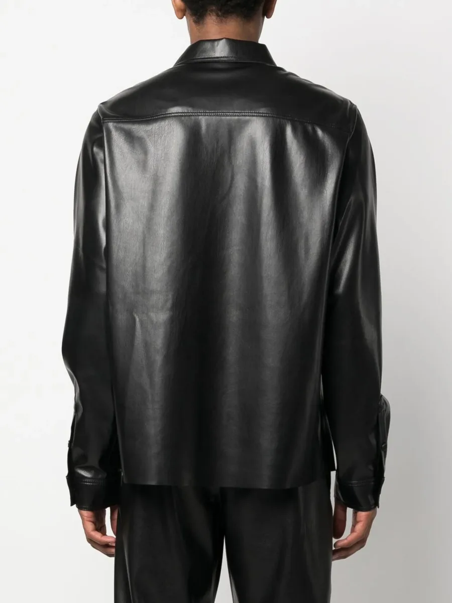 coated-finish shirt jacket 6
