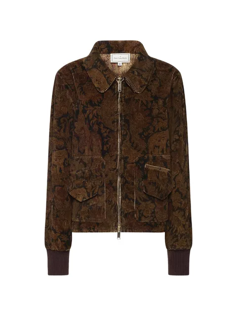 Gridox patterned corduroy jacket