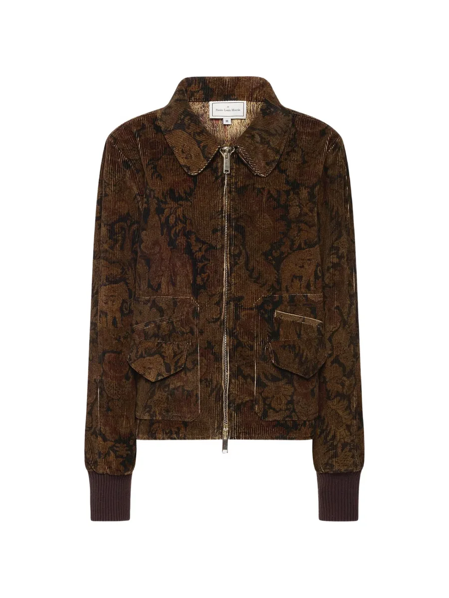Gridox patterned corduroy jacket 1