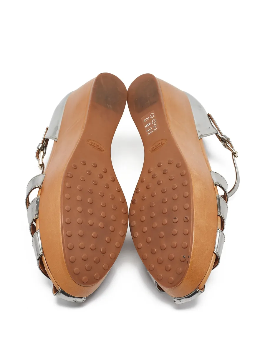 60mm metallic platform sandals 9